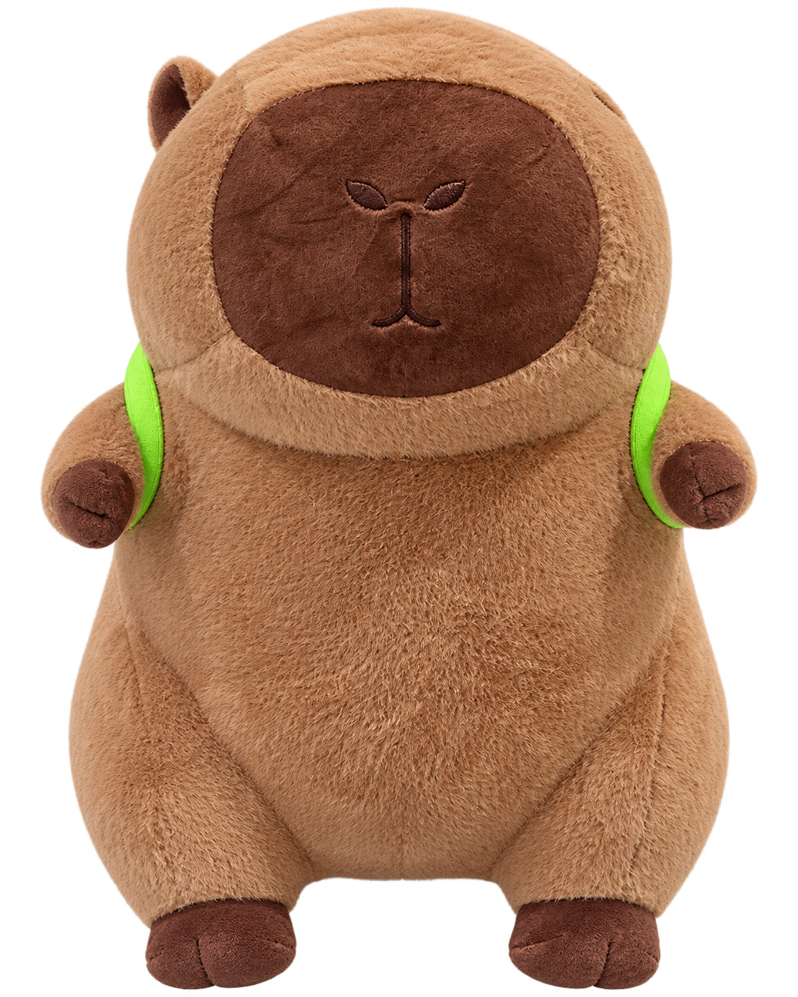 Capybara Plush Toy with Turtle Backpack
