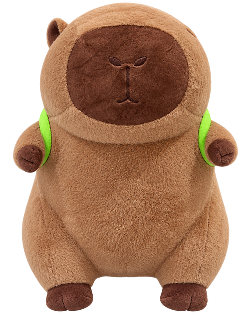 Capybara Plush Toy with Turtle Backpack